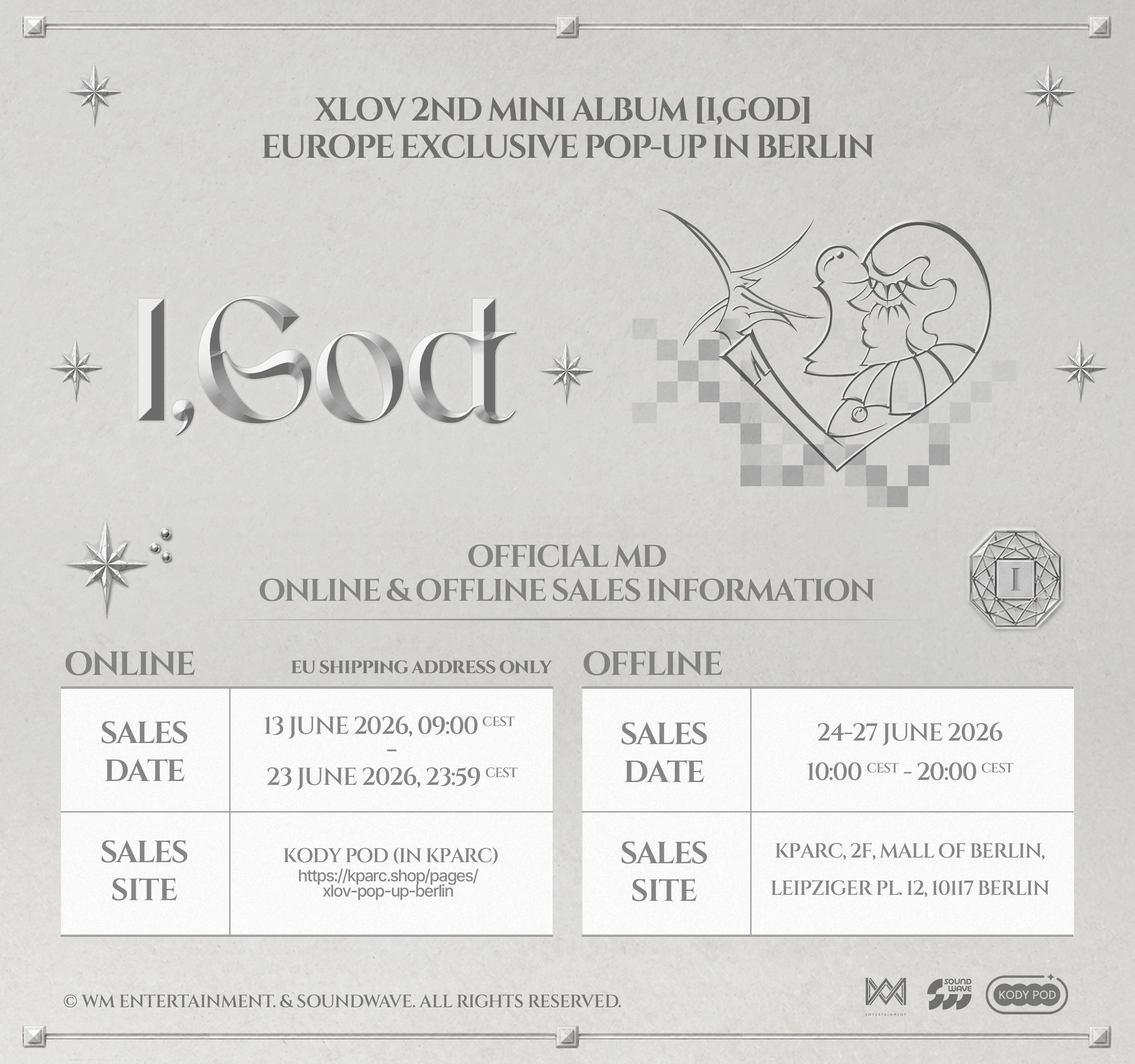 XLOV 2ND MINI ALBUM [I,GOD] EUROPE EXCLUSIVE POP-UP IN BERLIN