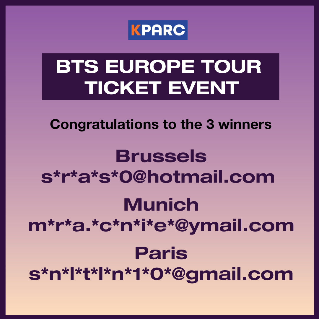 KPARC BTS Europe Tour Ticket Winner Announcement