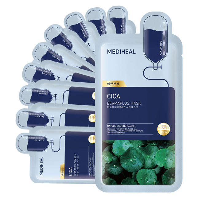 [Mediheal] Dermaplus Heartleaf Mask (1pc/10pcs)