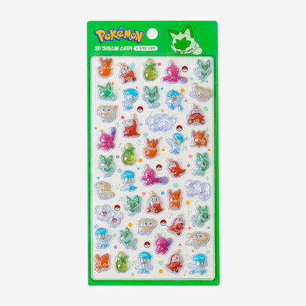 3D Crystal Sticker Pokemon Series - New Pokémon Friends