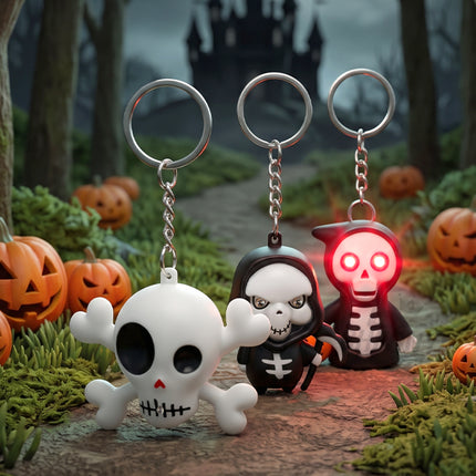 Halloween Monster Mini Keyring - Skeleton