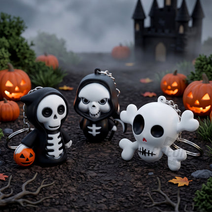 Halloween Monster Mini Keyring - Pumpkin