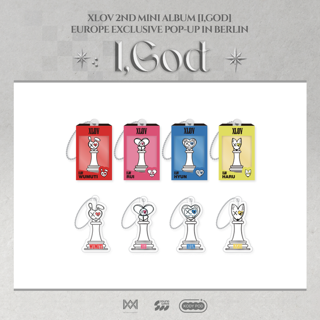XLOV - [2026 XLOV [I,GOD] EUROPE EXCLUSIVE POP-UP MD]  ACRYLIC KEY RING (RANDOM GACHA)