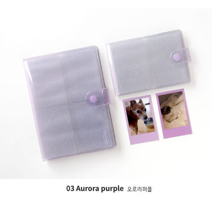 Jamstudio - Photo Card Book(M), Button Type - 03 Aurora Purple