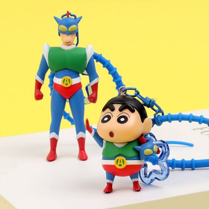 Crayon Action Mask Figure Keyring, Random