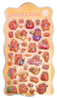 Glassmong 3D Puffy Stickers - Capybara(Lovely)