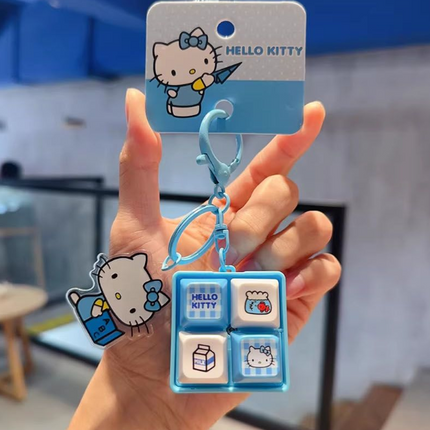 Hello Kitty Keyboard Switch Keyring - Blue