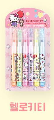 Sanrio Sequin Star Highlighter 6 Colors - Hello Kitty