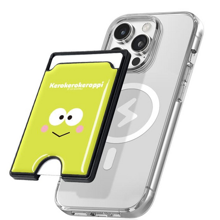 Sanrio Characters Face MagSafe Epoxy Card Holder - Keroppi