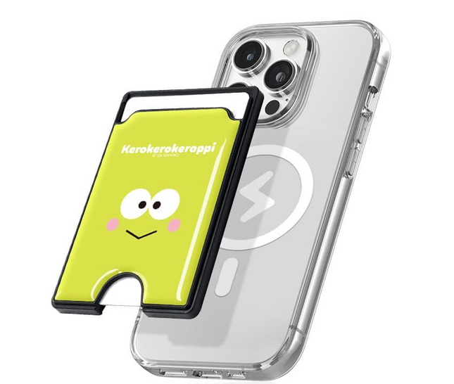 Sanrio Characters Face MagSafe Epoxy Card Holder - Keroppi