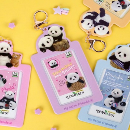Hello Panda Story Photo Card Case Keyring, Random