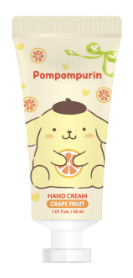 Sanrio Characters Perfumed Hand Cream 30ml - Pompompurin Grapefruit