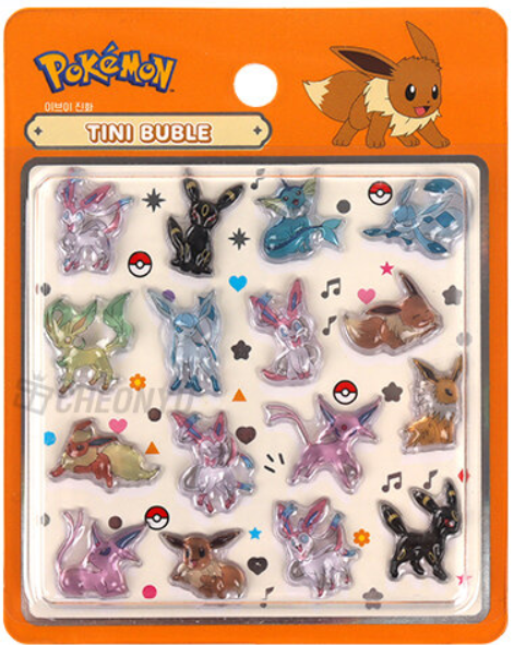 Pokemon 3D Tiny Bubble Sticker Mini - Eevee Evolutions