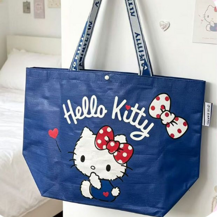 NEW Sanrio Tarpaulin Bag -  Blue Hello Kitty