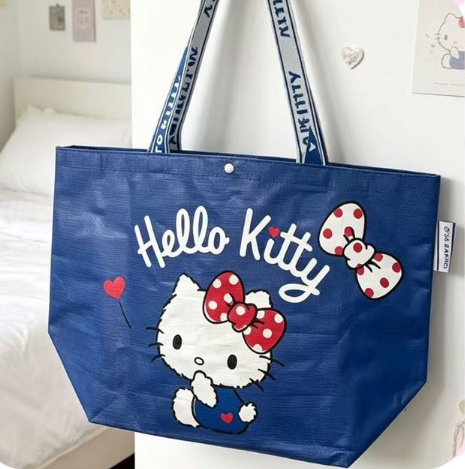NEW Sanrio Tarpaulin Bag -  Blue Hello Kitty