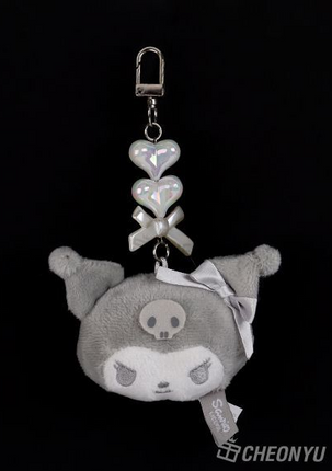 Sanrio Silver Heart Keychain 5cm - Kuromi