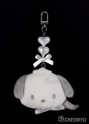 Sanrio Silver Heart Keychain 5cm - Pochaco