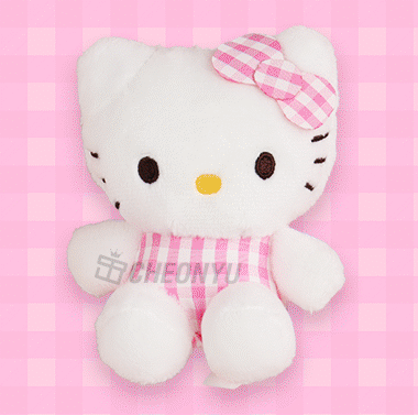 Hello Kitty Pattern Bag Charm 8cm - Pink Pattern