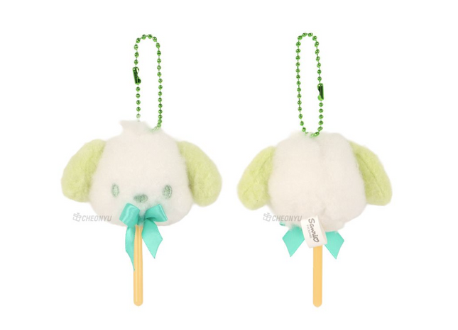 Sanrio Cotton Candy Bag Charm 5cm_  Pochacco