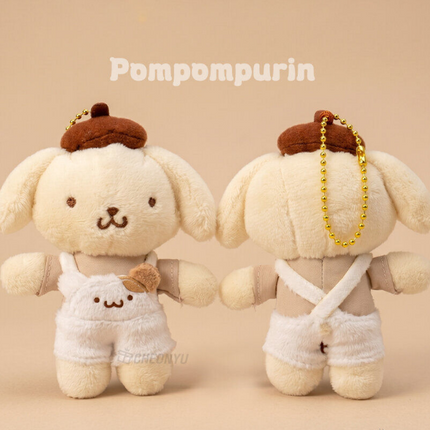 Sanrio Shoulder strap Keychain 10cm_ Pompompurin