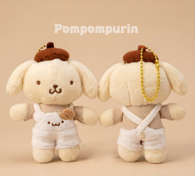 Sanrio Shoulder strap Keychain 10cm_ Pompompurin