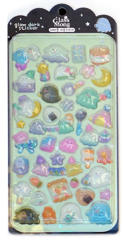 Glassmong 3D Bubble Glow-in-the-Dark Stickers - Soda Mong
