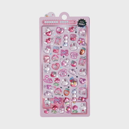 3D Crystal Sticker BonBon Drop Bonbonland 01 Pink Bunny