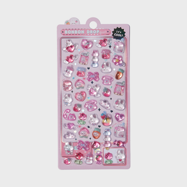3D Crystal Sticker BonBon Drop Bonbonland 01 Pink Bunny