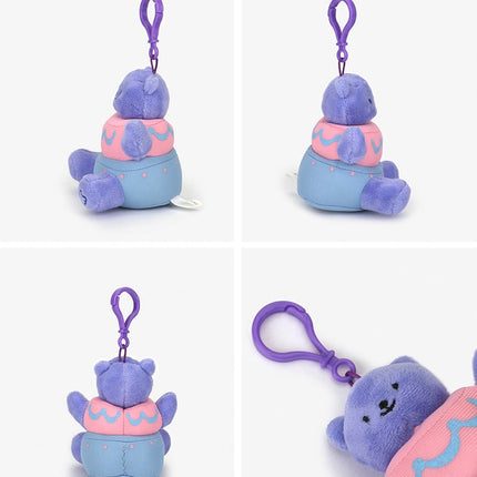 Jelly bear stuffed toy keyring - 06 Beet