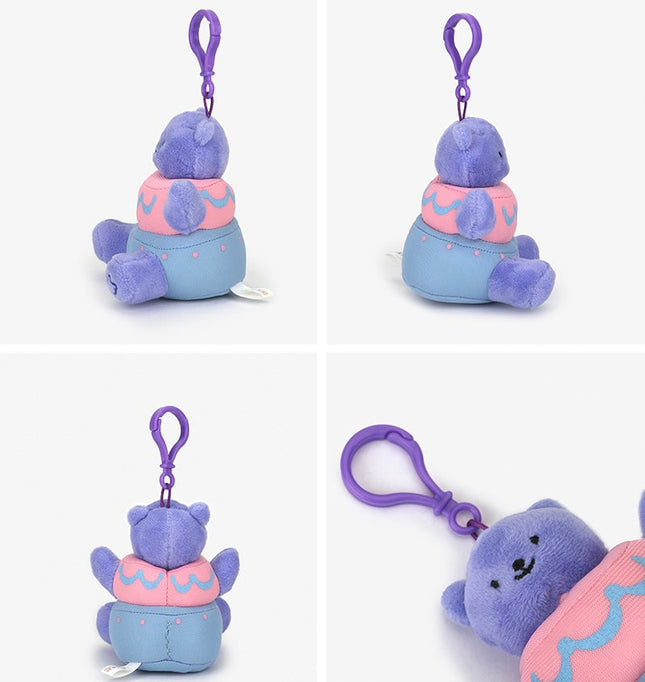 Jelly bear stuffed toy keyring - 06 Beet