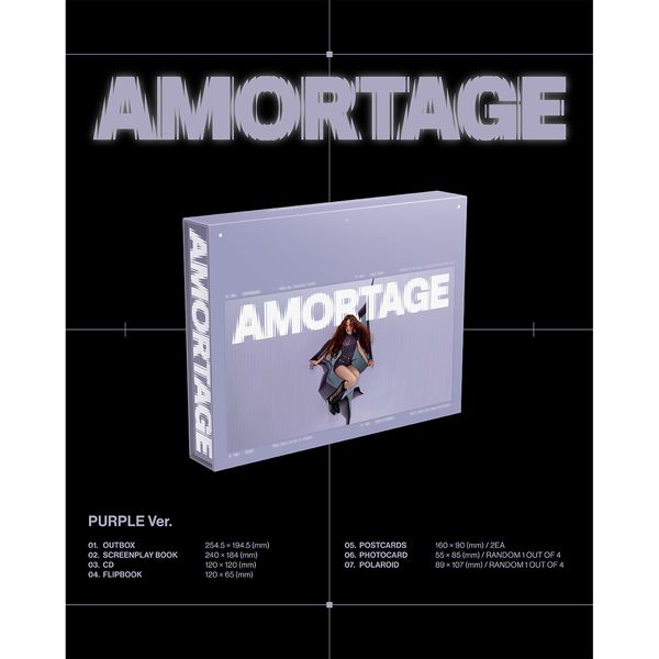 JISOO - Mini Album [AMORTAGE] DELUXE EDITION (PURPLE Ver. / BLACK Ver.)