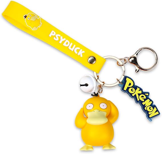 KANTO Region POKEMON Strap Figure Keyring - Psyduck