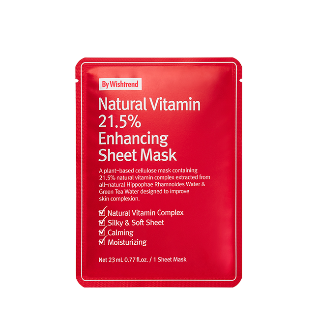 [By Wishtrend] Natural Vitamin 21.5% Enhancing Sheet Mask 23 mL