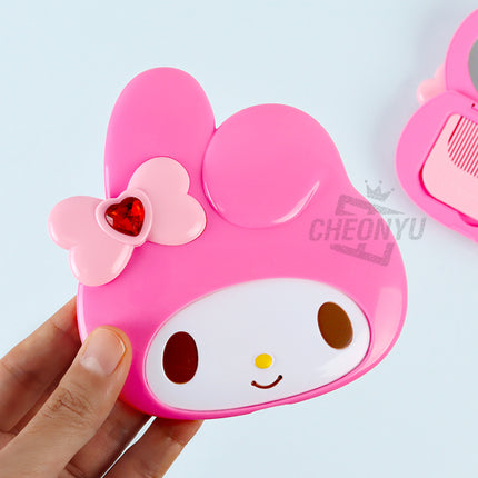 Sanrio Twinkle Face comb and mirror - My Melody