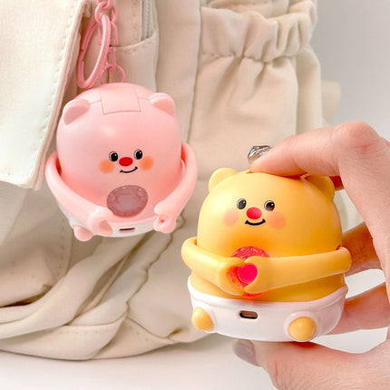 Finger heart bear keyring