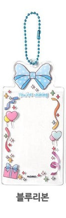 Clear Photocard Holder - Blue ribbon