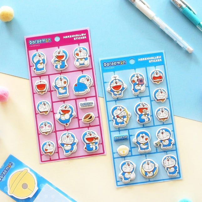 Doraemon Marshmallow Sticker - Pink