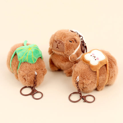 Lucky Snack Capybara Plush Keyring, Random