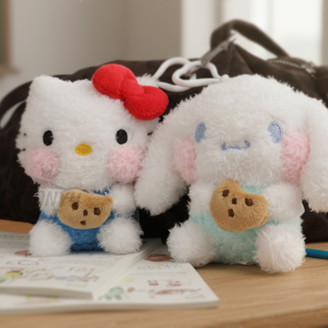 Sanrio Chubby Cheeks Bag Charm 13cm - Cinnamoroll