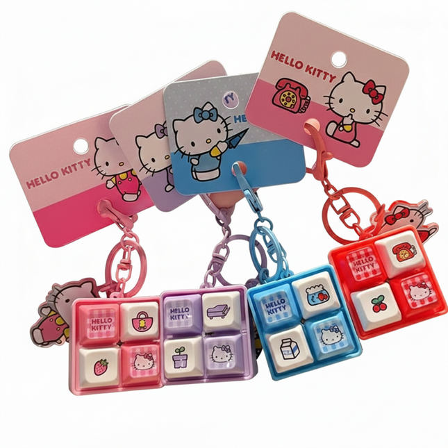 Hello Kitty Keyboard Switch Keyring - Pink