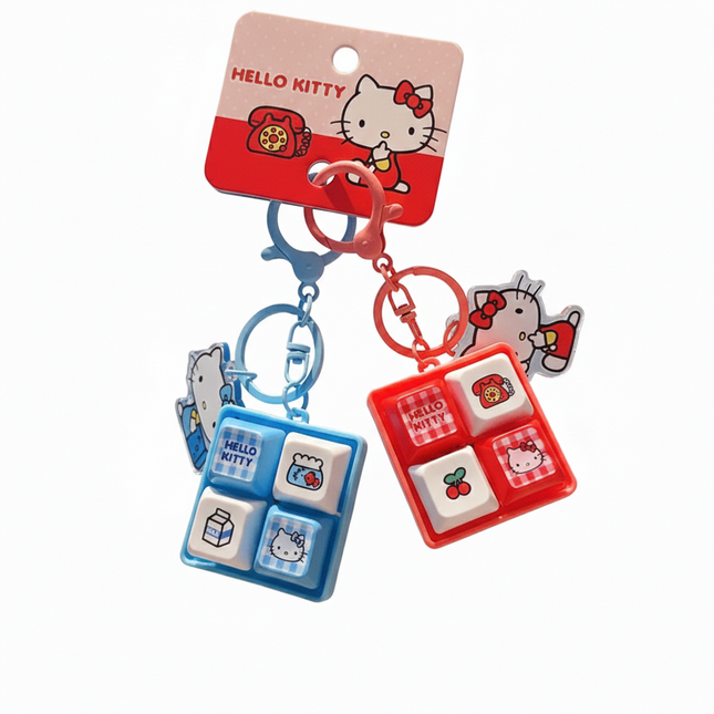 Hello Kitty Keyboard Switch Keyring - Blue