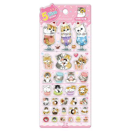 mofusand 5-Size Sticker Dessert Friends