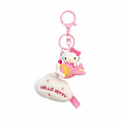 Hello Kitty Airplane Keyring Pink