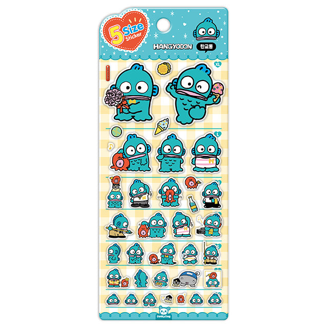 Sanrio 5-Size Sticker - Hangyodon