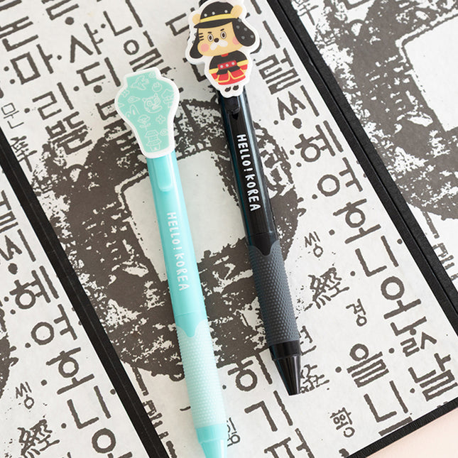 Hello Korea 3 color Gel Pen -  Tiger Celadon