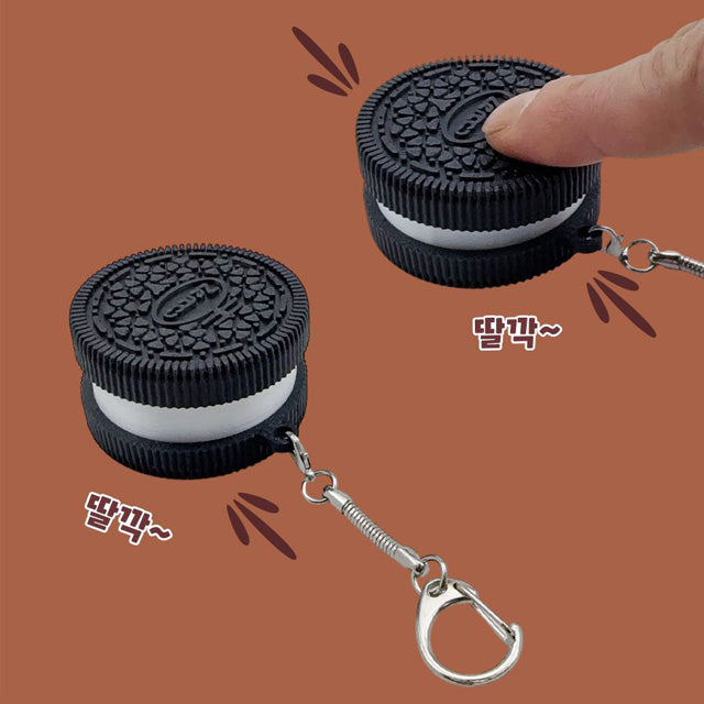 Chocolate Cookie Fidget Clicker Keychain