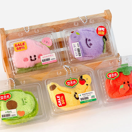 Random Fruit Pack Plush Keyring