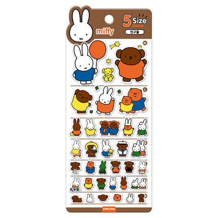 Miffy 5-Size Sticker - friends