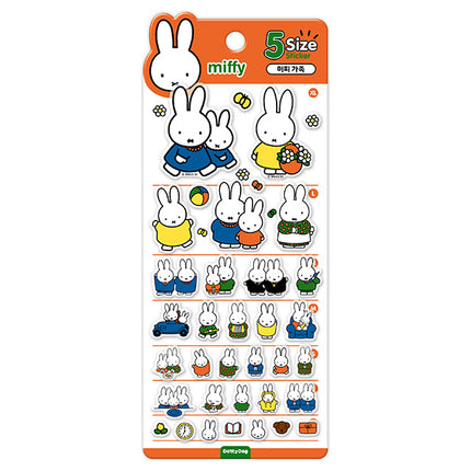 Miffy 5-Size Sticker - Miffy's family