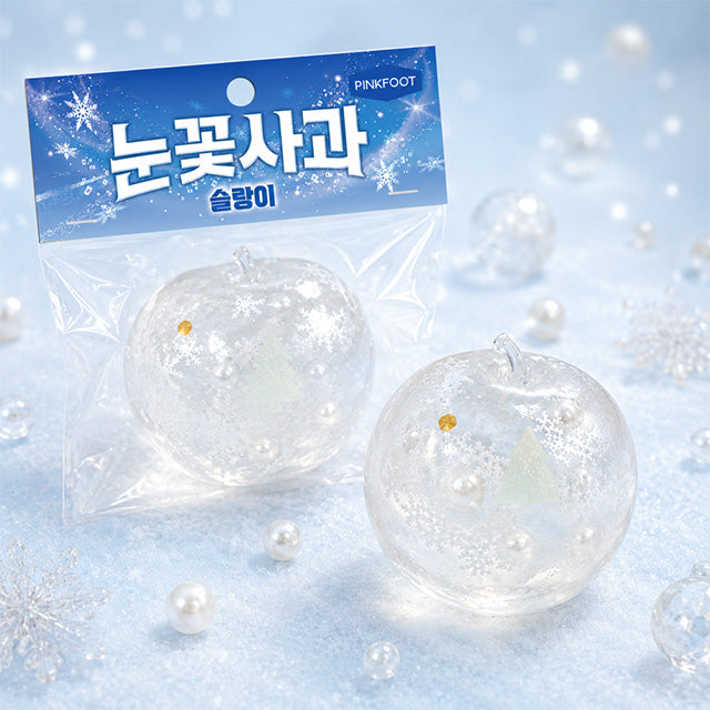 Snow Flake Apple Squishy Slime
